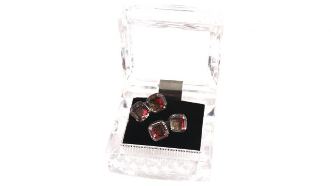 Georgian stuart crystal rock crystal cuff links