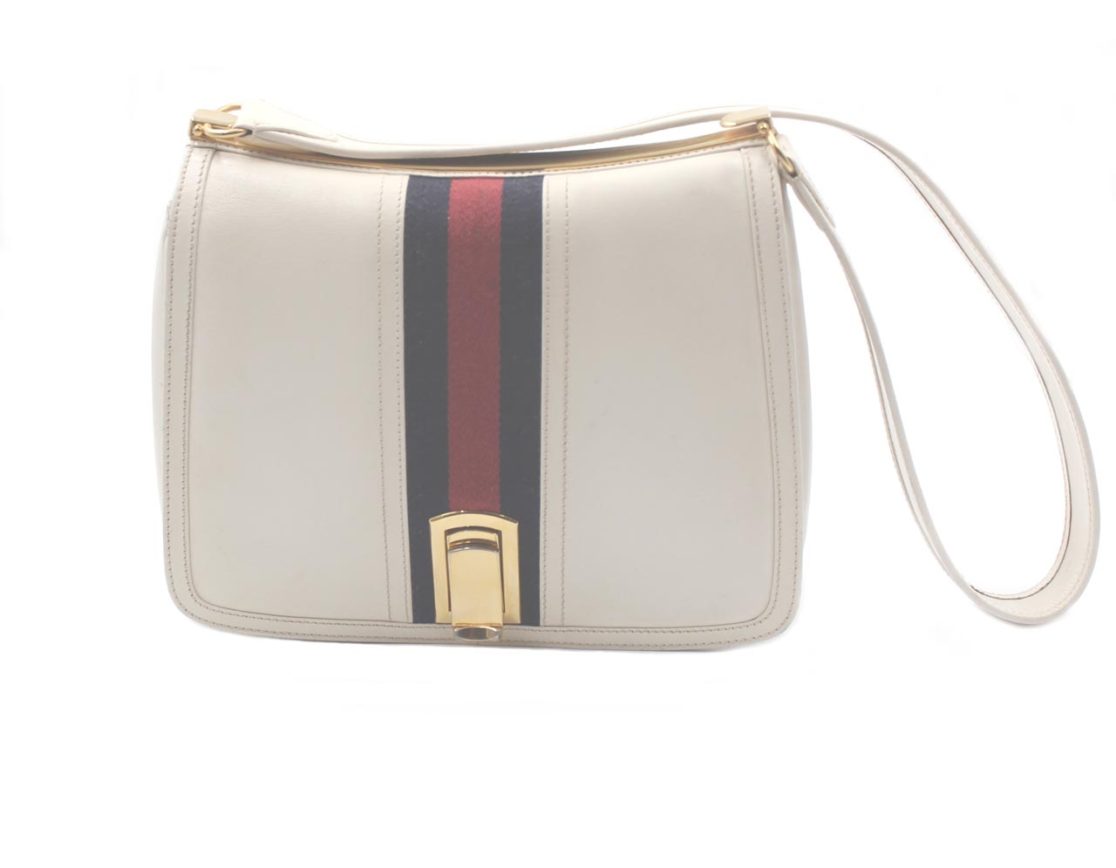 gucci white blue red bag