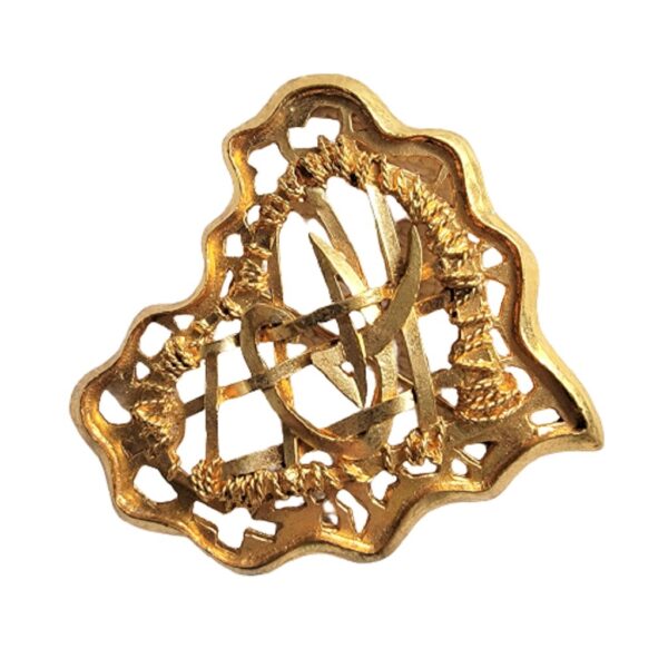 christian lacroix vintage gold tone initials heart brooch pin